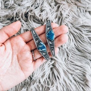 Bracelets with blue stones (set of 2)